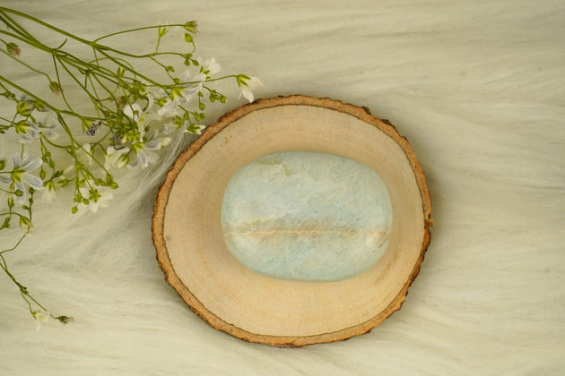 sky blue Amazonite Palm Stone by Calminds