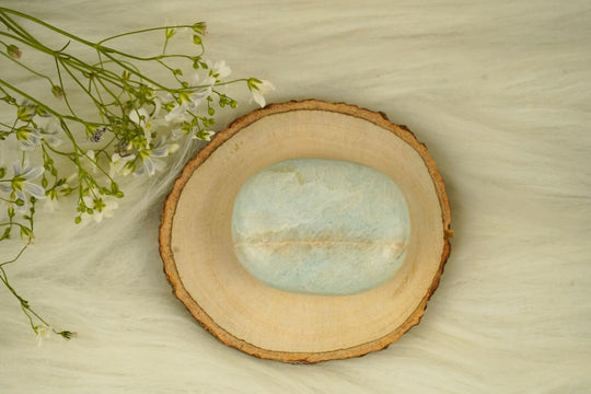 sky blue Amazonite Palm Stone by Calminds