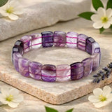 Natural Amethyst Oval Crystal Bracelet for Calm, Clarity & Spiritual Growth