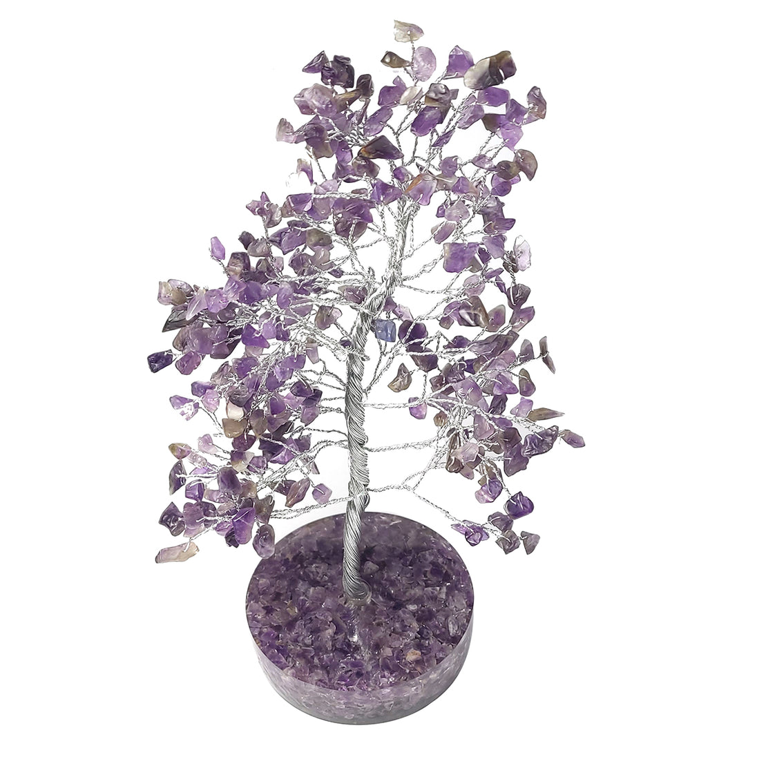 Amethyst Crystal Tree white background