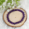 8MM Beads Purple Color Amethyst Crystal Bracelet by Calminds