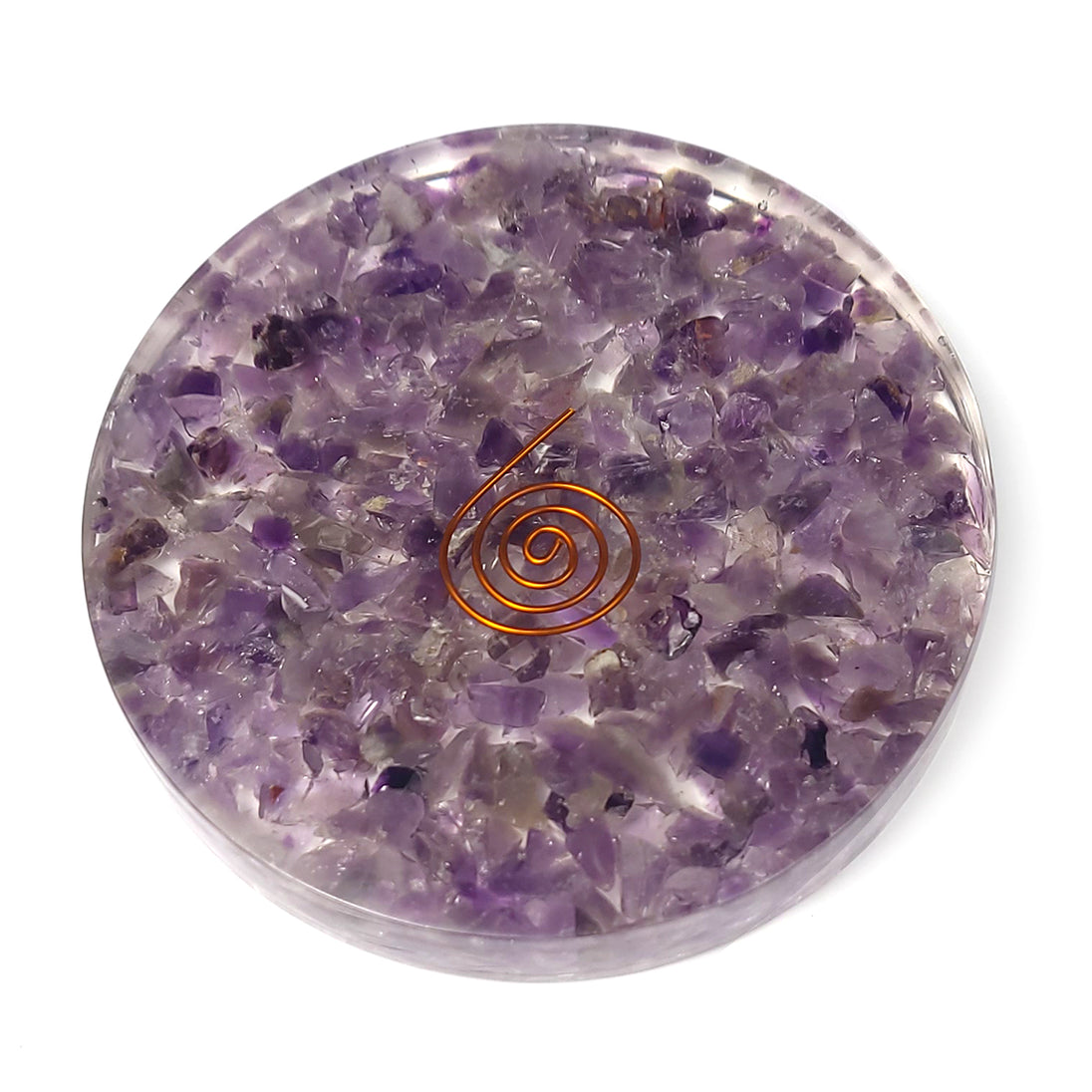 Amethyst Crystal Coaster spiral design