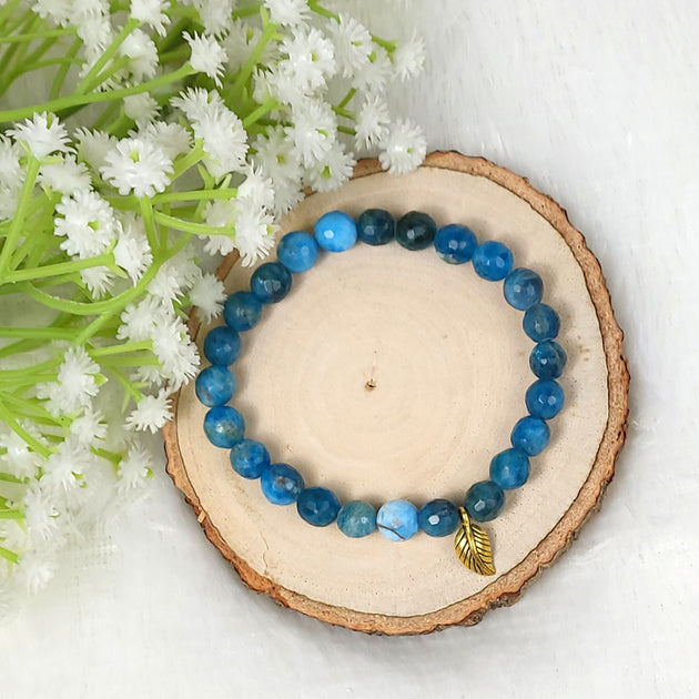 Blue Apatite Crystal Bracelet by Calminds