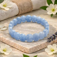 Aquamarine Oval Bracelet for Calmness, Clarity & Emotional Balance