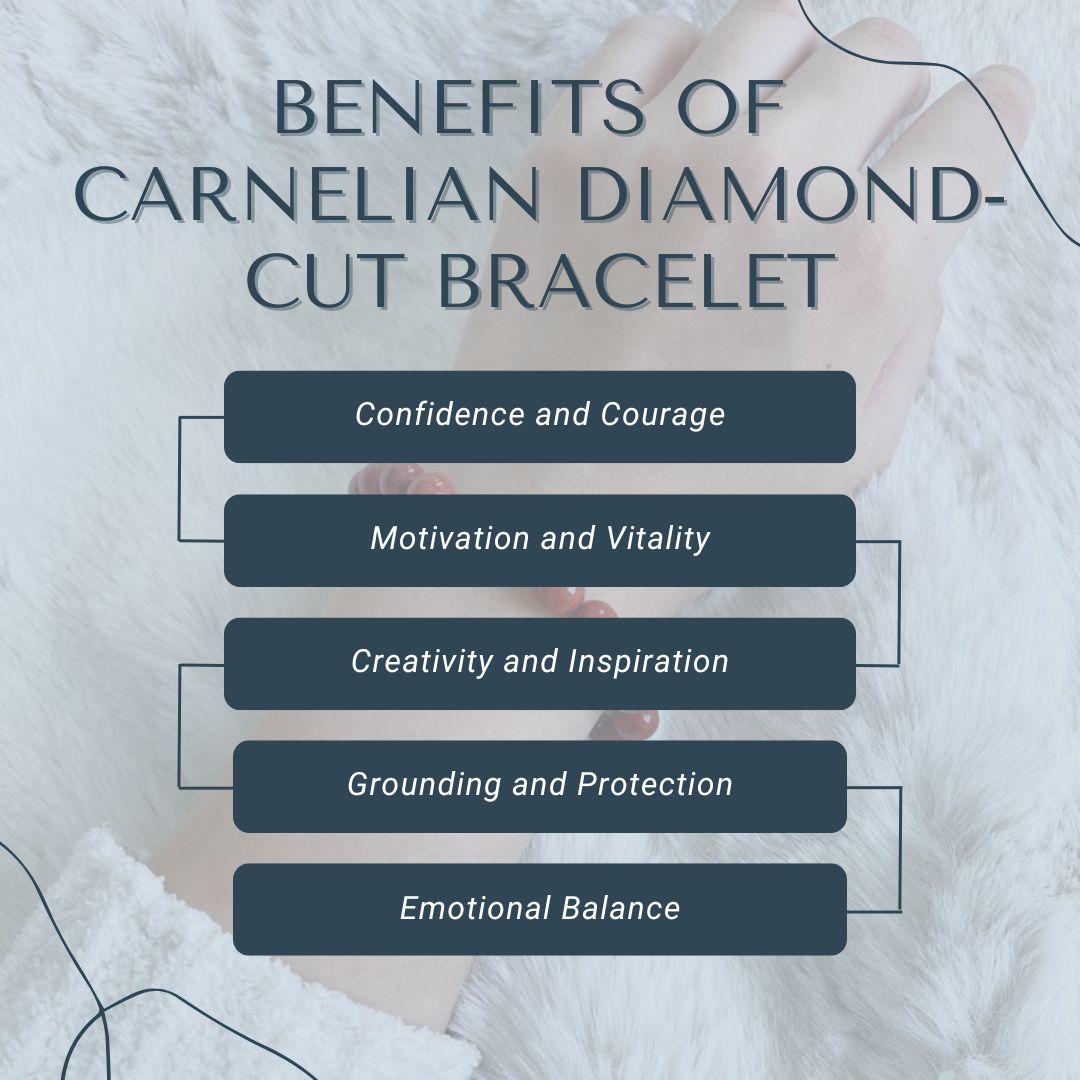 Carnelian Diamond-Cut Bracelet Benefits