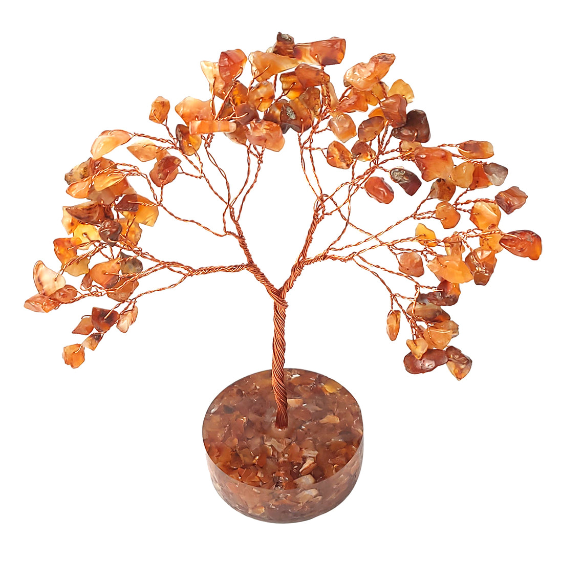 Carnelian Crystal Tree with white background