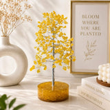 Natural Citrine Crystal Tree with Orgonite Base | Home & Office
