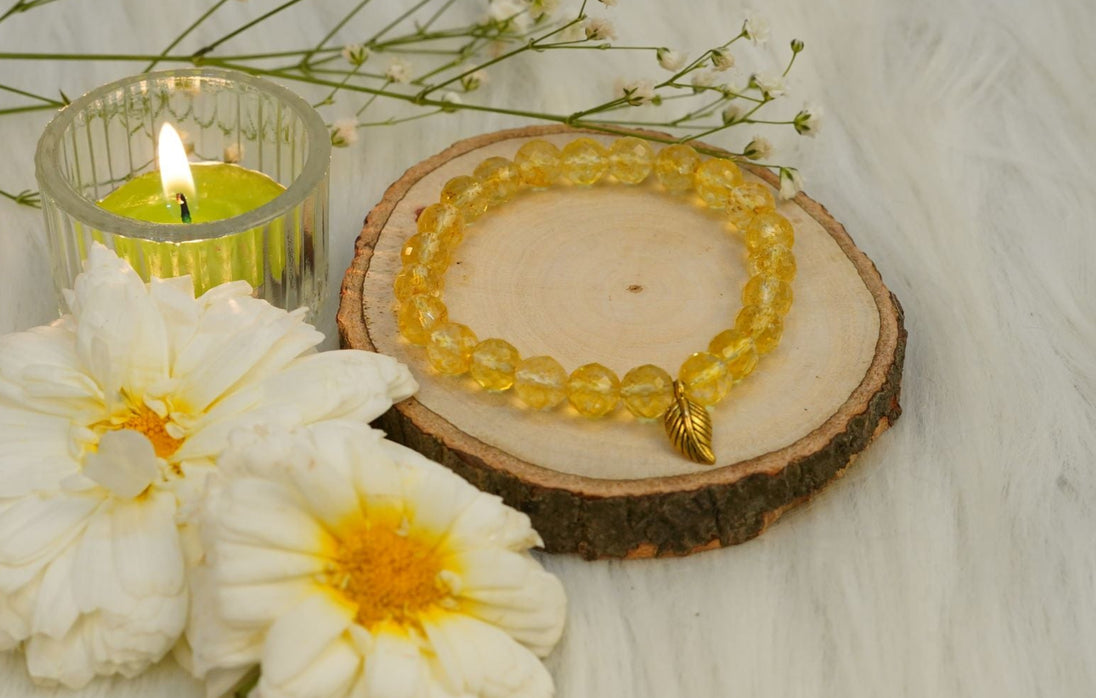 Yellow Citrine Crystal Bracelet