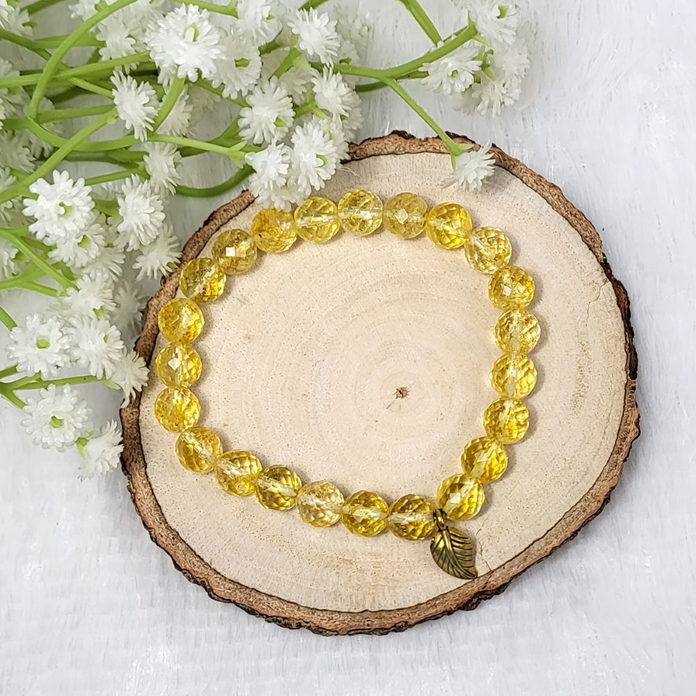 Yellow Citrine Charm Bracelet
