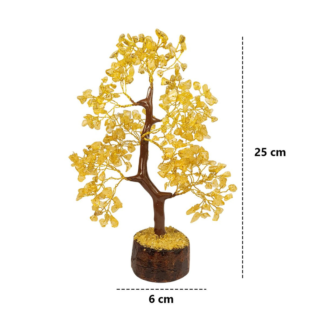 citrine tree with wooden base measurements | Calminds
