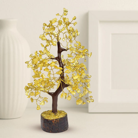 Buy Citrine Crystal Money Tree with wooden base by calminds
