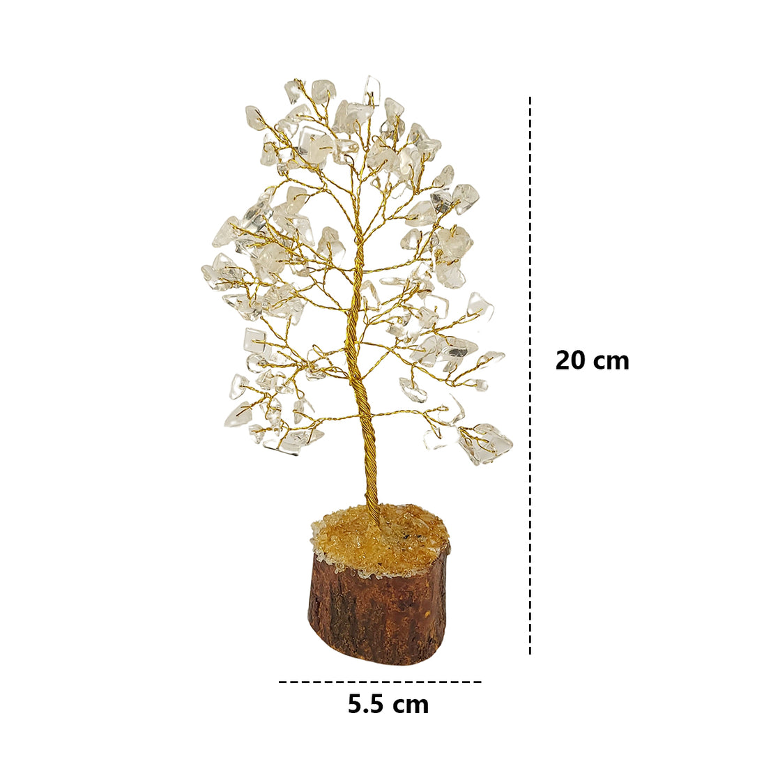 Clear Quartz Crystal Tree measurements