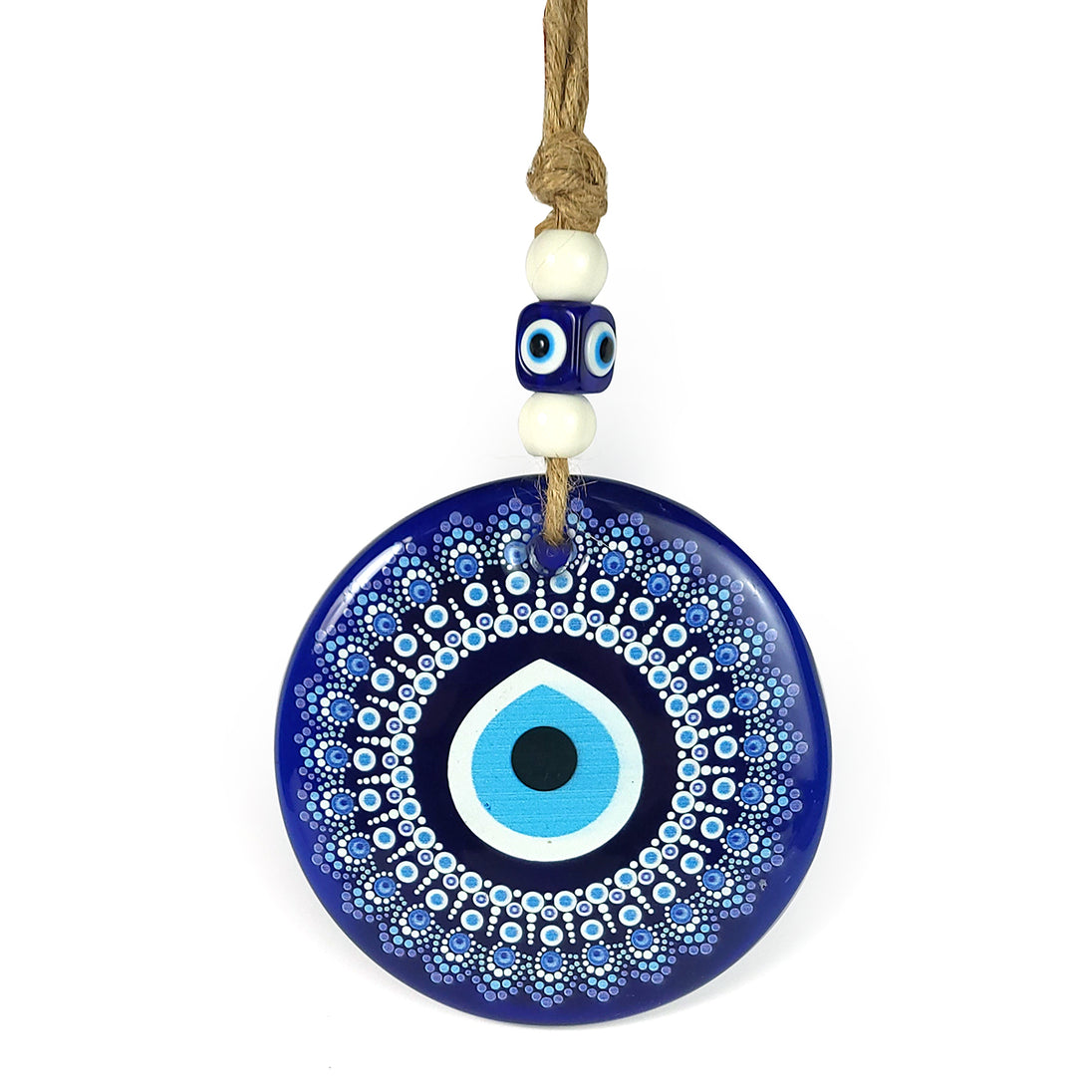 Calminds white background Evil Eye Wall Hanging