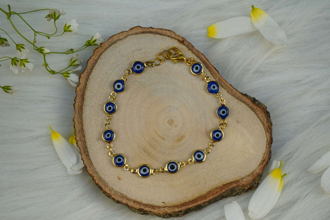 blue Evil Eye Adjustable Bracelet