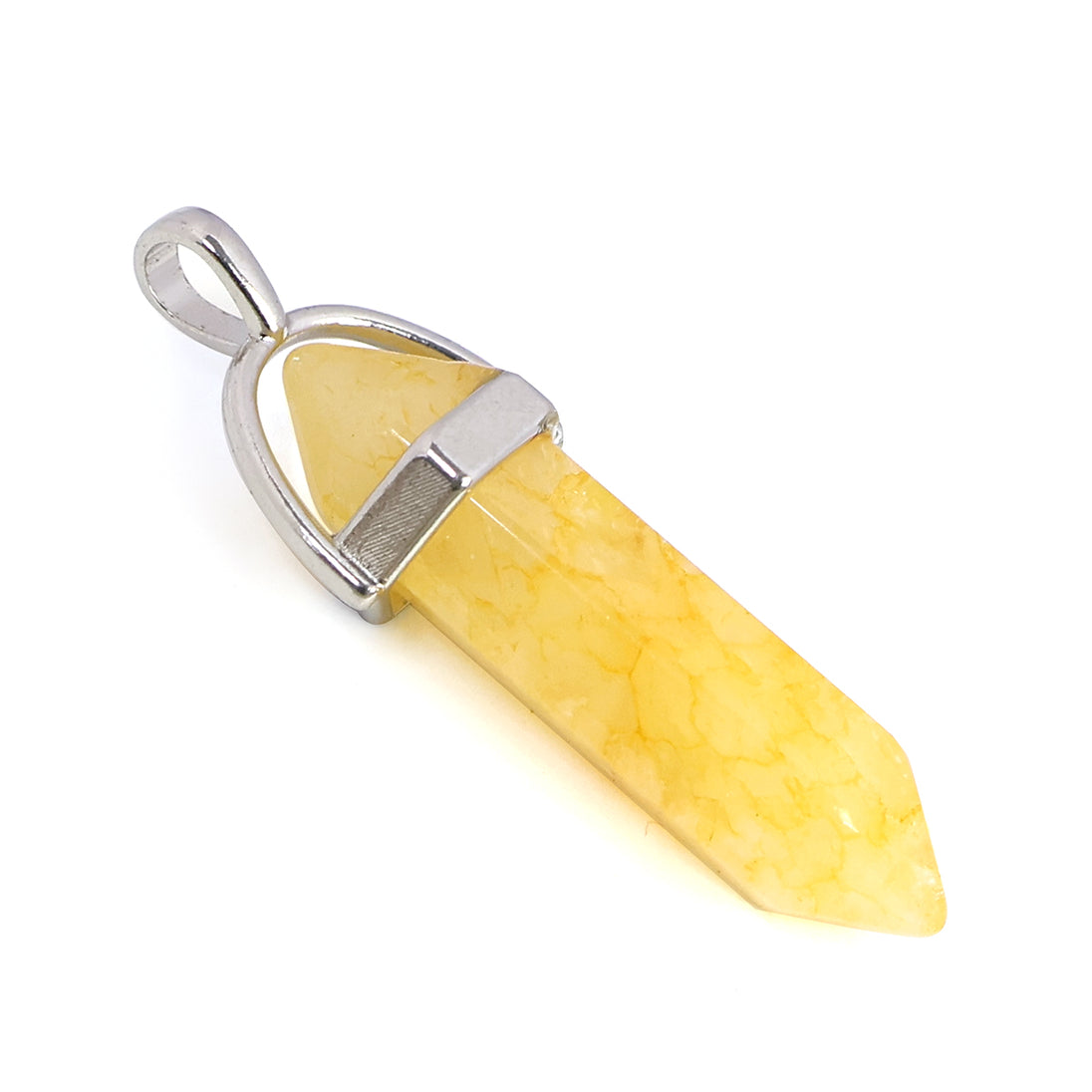 Golden Quartz Pendant on white bg