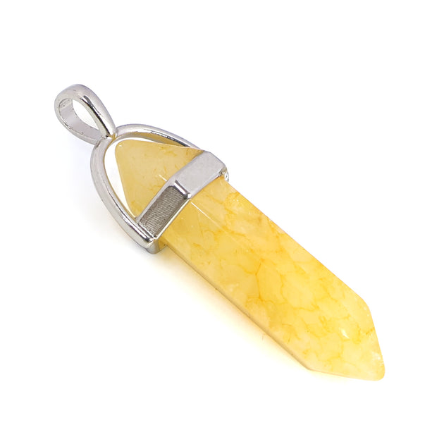 Golden Quartz Pendant on white bg