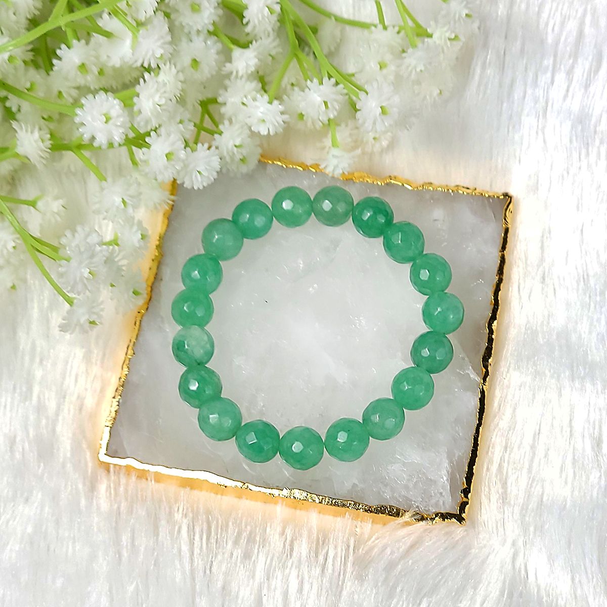 Green Aventurine Crystal Bracelet (10mm Beads)