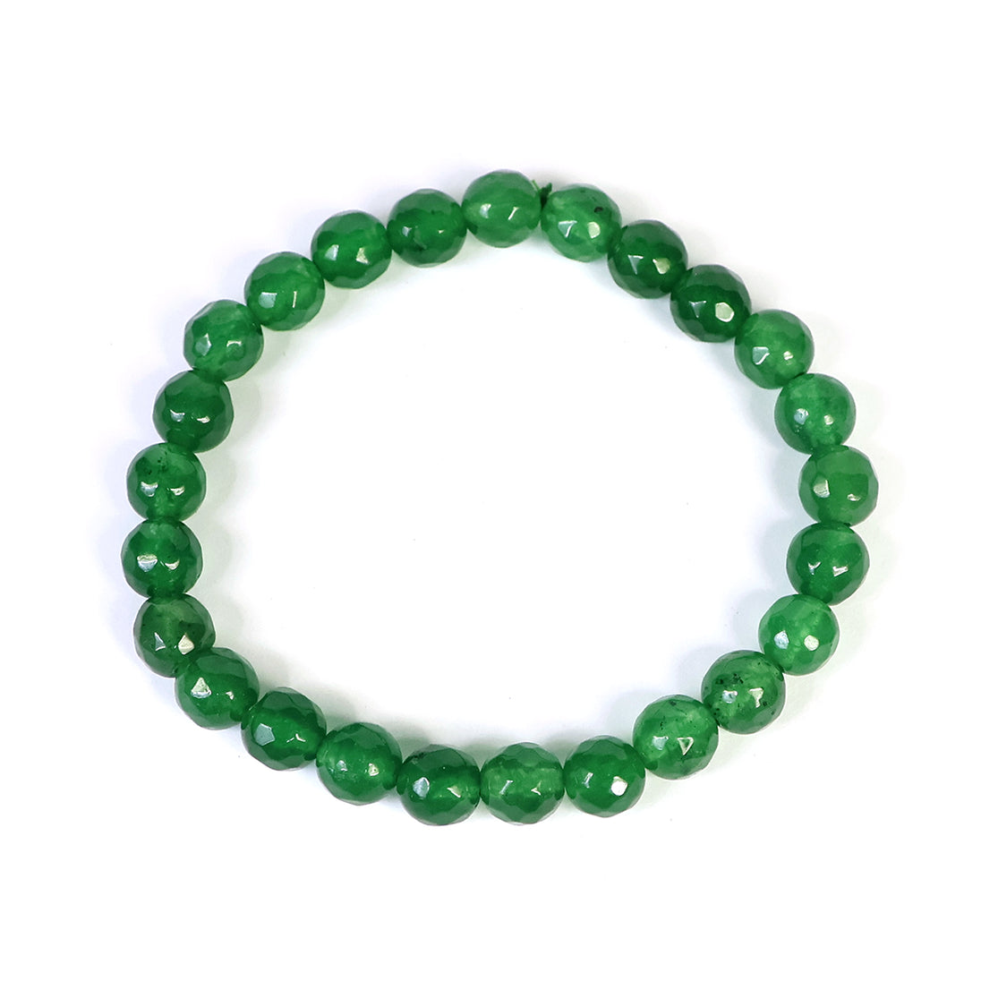 Calminds Green Aventurine Crystal Bracelet with white background