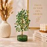 Green Aventurine Crystal Tree with Orgonite Base | 25 cm Money Tree