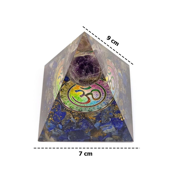Lapis Lazuli Orgonite Pyramid measurements