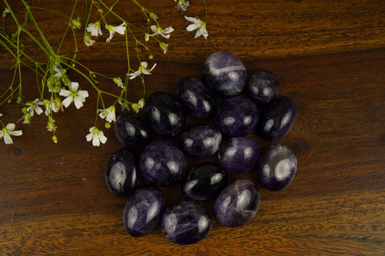 Purple Color Natural Amethyst Tumbles by Calminds