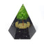 Peridot Tree Orgonite Pyramid with white background