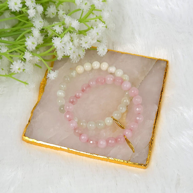 Moonstone & Rose Quartz Bracelet