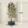 Decorative tree with measurements on a neutral background