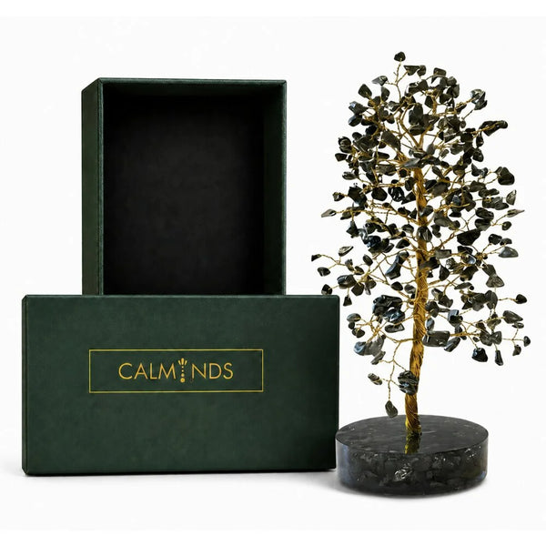 Pyrite Wealth Tree with Orgonite Base for Prosperity & Success
