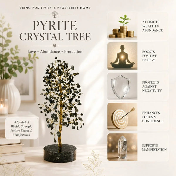 Pyrite Wealth Tree with Orgonite Base for Prosperity & Success