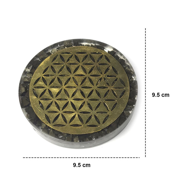 Natural Pyrite Crystal Wealth Coasters (Set of 2)