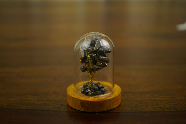 Pyrite Crystal Tree in Glass Dome