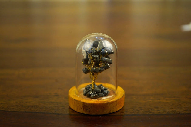 Pyrite Crystal Tree in Glass Dome by Calminds