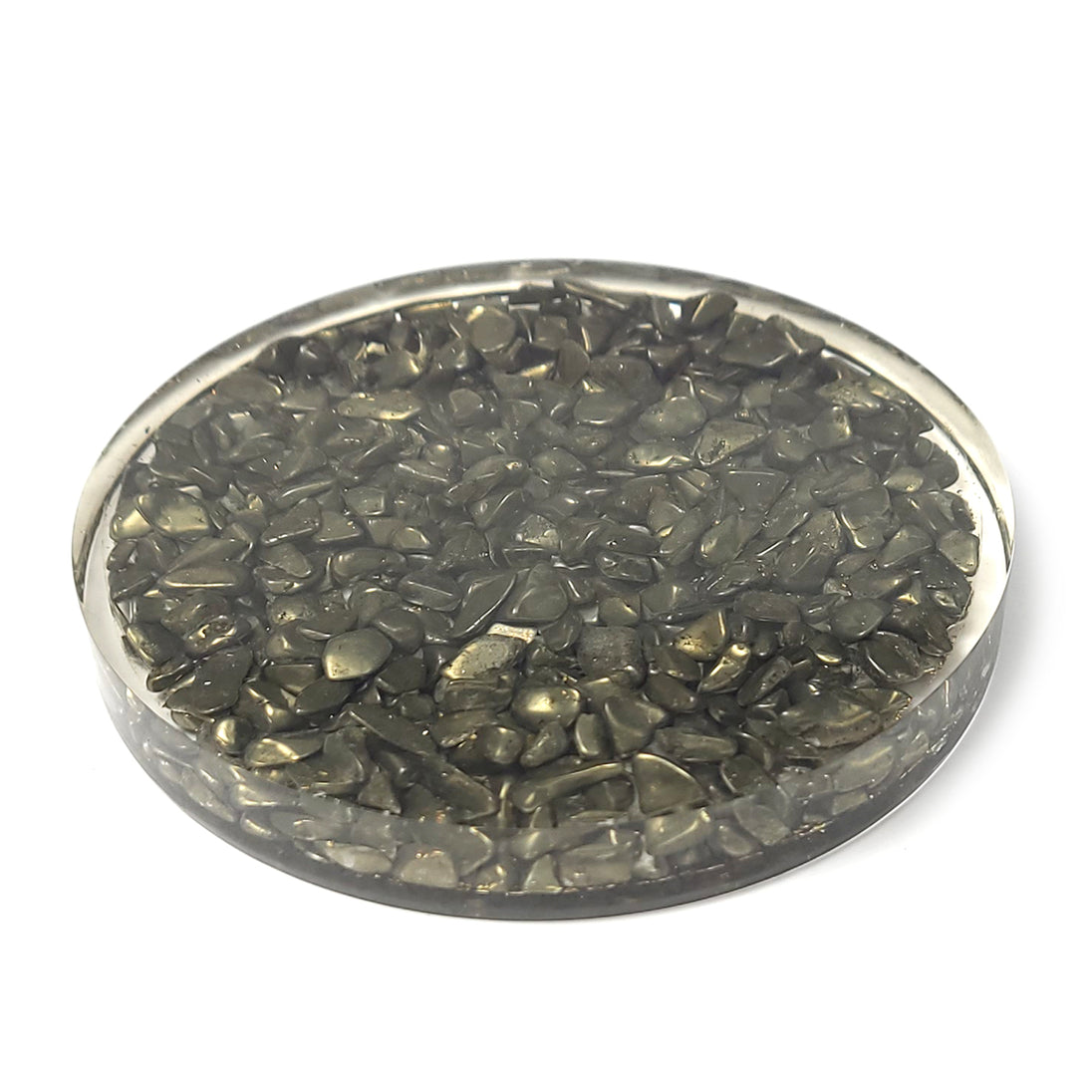 Black Pyrite Orgonite Coaster