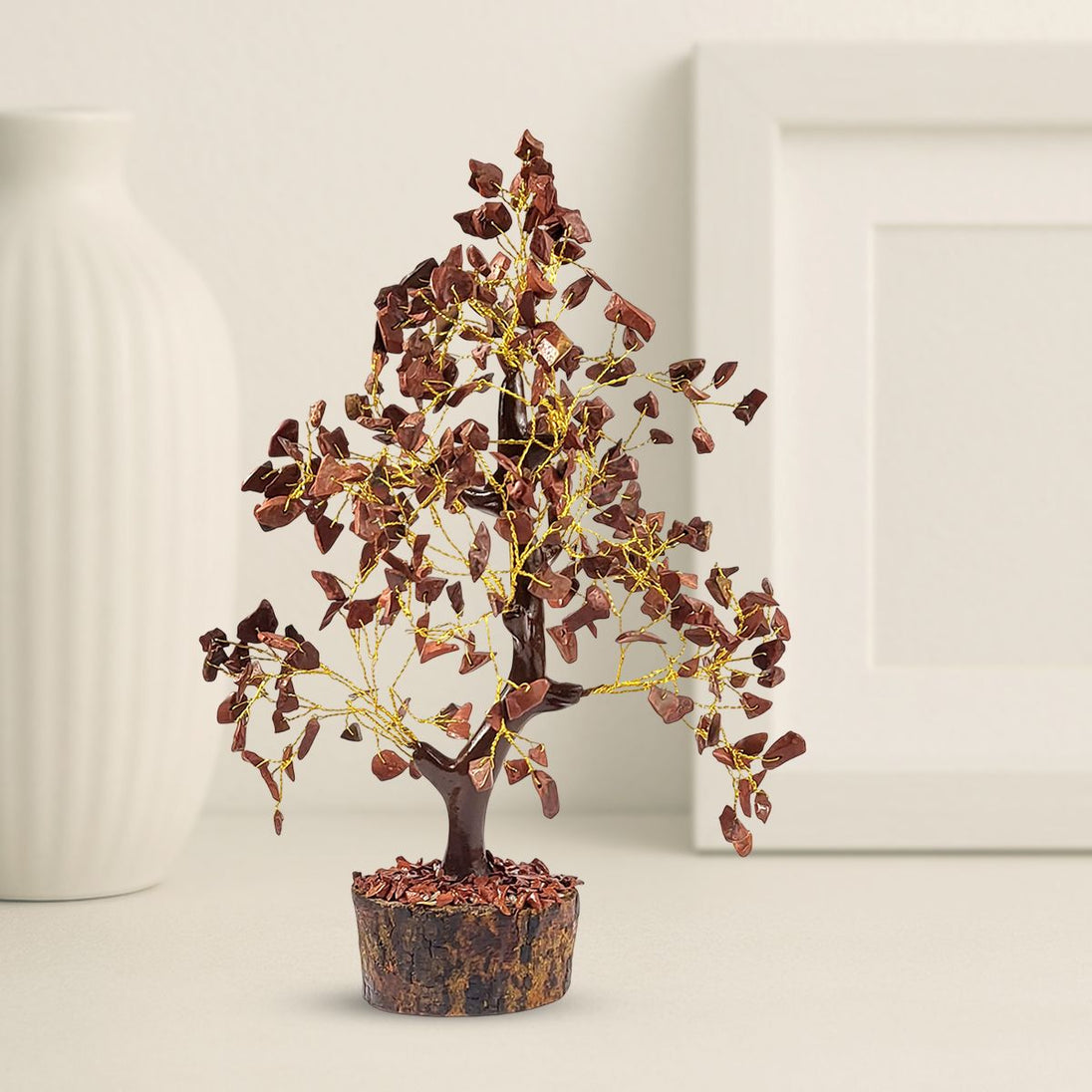 red jasper with wooden base | Calminds