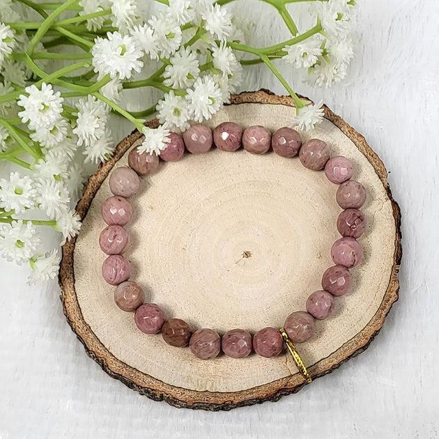 pink rhodonite healing bracelet by calminds