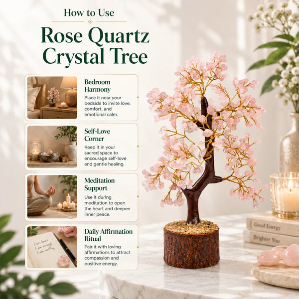 Rose Quartz Crystal Tree
