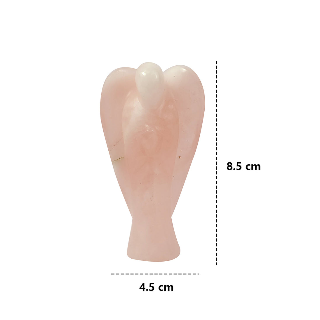 Calminds Rose Quartz Angel Figurine measurements