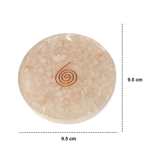 Rose Quartz Crystal Coaster (set of 2)