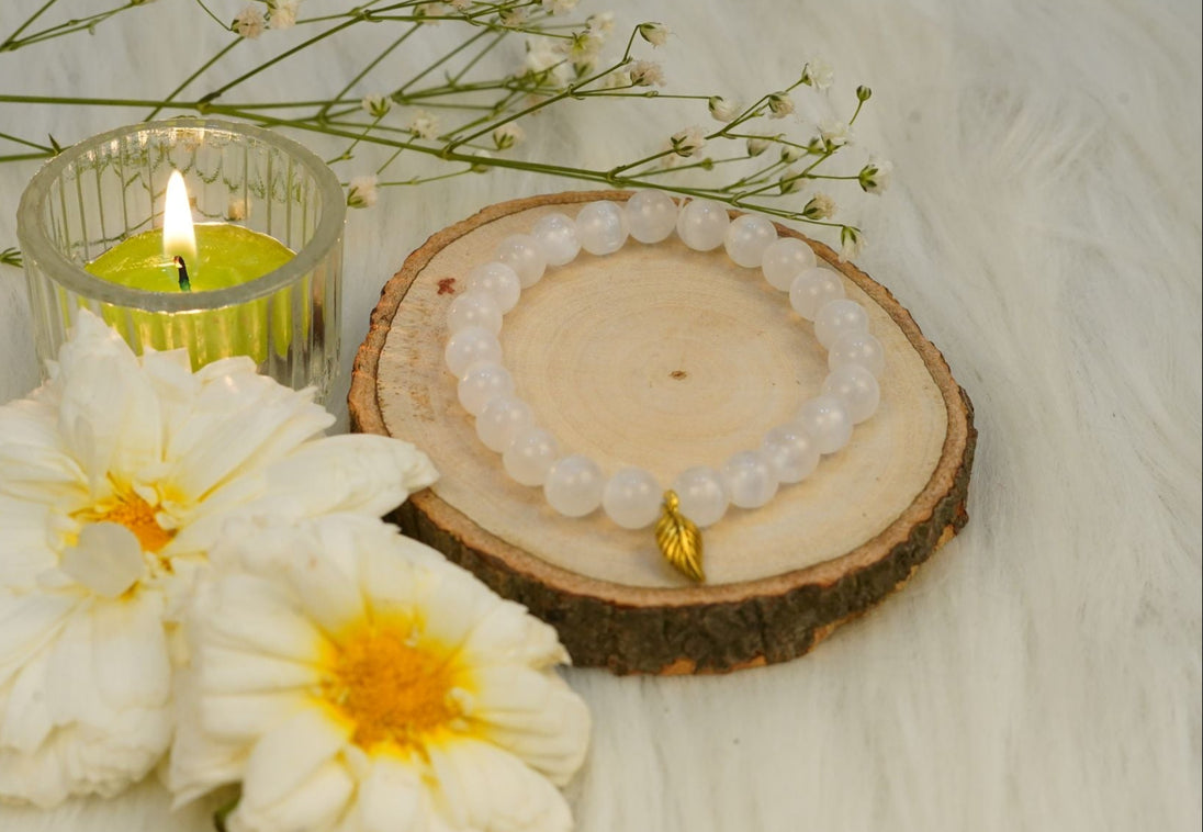 Selenite Healing Bracelet of white color