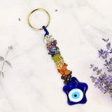 Small Star Evil Eye Keychain