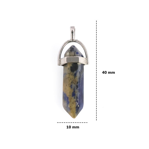 Sodalite Crystal Pendant measurements