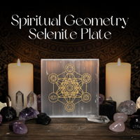 Spiritual Geometry Selenite Plate