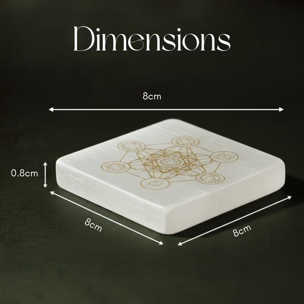 Spiritual Geometry Selenite Plate