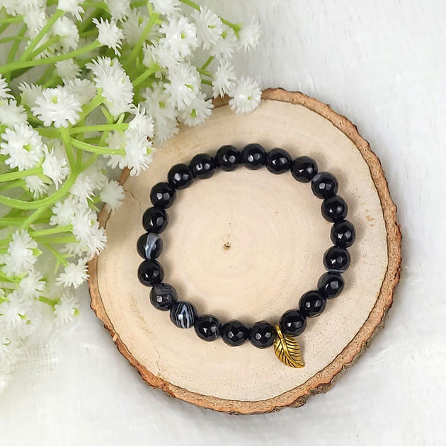 Black Natural Hakik Sulemani Bracelet by calminds