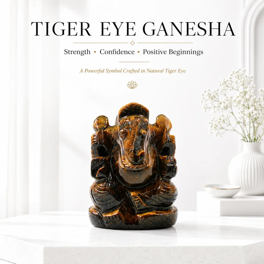 Natural Tiger Eye Crystal Idol for protection and good luck