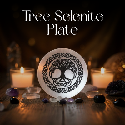 Tree of Life Selenite Charging Plate