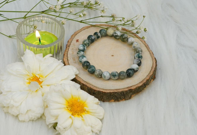 Tree Agate Crystal Bracelet