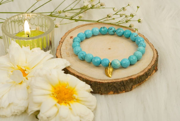 Blue Turquoise Hamsa Bracelet