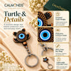 Turtle Evil Eye keychain detail